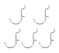 PRETYZOOM 5 Pezzi Ganci a Forma di U in Acciaio Inossidabile per Pannelli Forati, Resistenti per Appendere Attrezzi su Parete a Griglia