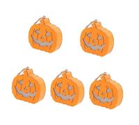PRETYZOOM 5 Pezzi Jack-o-Lantern di Halloween Decorazioni di Halloween per Interni Decorazioni di Halloween All'aperto Lanterne Decorative di Halloween Lampada di Zucca Peluche Orange Legno