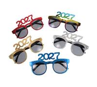 PRETYZOOM 5 Pezzi Occhiali per Capodanno Accessori Divertenti per Feste con Numeri per Foto e Celebrazioni di Fine Anno