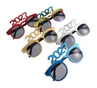 PRETYZOOM 5 Pezzi Occhiali per Capodanno con Accessorio Divertente per Feste e Foto Leggeri e Resistenti per Celebrazioni di Fine Anno
