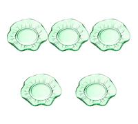 PRETYZOOM 5 Pezzi Portacandele A Forma di Foglia Verde Piattino Isolato Sottobicchiere Candele Verdi Decorazione Portacandele Vassoio per Candele Profumate Piatto Decorativo