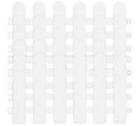 PRETYZOOM 5 Pezzi Recinzione Decorativa da Giardino in PVC Bianco, | Interni e Hotel, Bordo Rotondo Elegante, Non Assorbe Umidità, per Natale