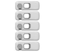 PRETYZOOM 5 Pezzi Serrature di Sicurezza per Armadio e Credenza in Abs Marrone, Protezione Facile da Installare, Blocco Anti-pizzico per Casa, per Ragazzi e Neonati