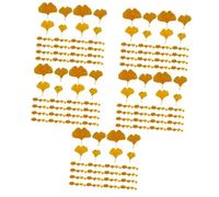 PRETYZOOM 5 Set Finte Decorazioni con Foglie Autunnali Propagazione al di Fuori Falso Verde Viti Finte Pianta Pensile Finta Arredamento Albero Finto Gioco Yellow Panno di Seta 108 Pezzi * 5