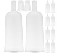 PRETYZOOM 50 Pezzi Tappi Contagocce per Fiale Ampolle 10ml in Tpe Bianco con Design Antigoccia e Tenuta di Perdite per Progetti Fai-da-te e Industria Alimentare