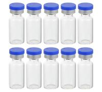 PRETYZOOM 50 Pezzi Vial di Vetro 3ml con Coperchio in Alluminio