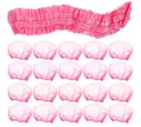PRETYZOOM 500 Pezzi Cuffie da Doccia Grandi Elastiche Rosa Impermeabili per Donna, Cuffie Usa e Getta per Spa, Bagno e Cucina, Copri Chioma Monouso Elasticizzato Oversize