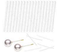 PRETYZOOM 50pcs Orecchino Messaggio Manicotti per Orecchie Sensibili Orecchino Vuoto Spille Antisensibile Piercing Orecchino Protettore Coperture Silicone Fermi per Orecchini Gancio 2cm