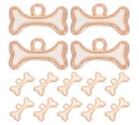 PRETYZOOM 50pezzi Ossi per Cani Ciondolo in Smalto Ciondolo Pendente Forma di Cane Artigianale per Animali Domestici Commemorativo per Cani per Creazione di Gioielli per Animali Domestici