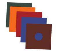 PRETYZOOM 5pezzi Buste Protettive per Vinili da Custodie Esterno Resistenti per Dischi in Vinile Colorate Rosa Blu Arancio caffè Verde Scuro per Conservazione Album e Protezione da Graffi e