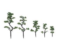PRETYZOOM 5pezzi Mini Alberi Finti per Modelli in Plastico Verde, Alberi a Forma di Picea Design Realistico per Paesaggi Ferroviari e Pianificazione Urbana