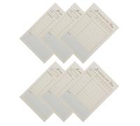 PRETYZOOM 6 Blocchi Memo Autoadesivi Tascabili Linguette Adesive, Blocchi Note Portatili per Lista di Cose da fare Quotidiana e Promemoria, Carta Liscia e Scrivibile per Ufficio e Studio