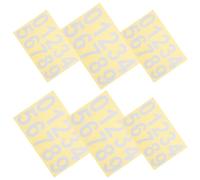 PRETYZOOM 6 Fogli Numeri Adesivi Autoadesivi per Cassette e Case in Pvc Argento Impermeabili Versatili Visibili al Buio per Uso Esterno e Uffici