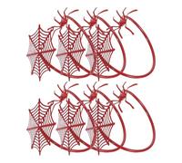 PRETYZOOM 6 Pezzi Anelli per Tovaglioli Halloween a Forma di Ragno in Metallo Robusto e Leggero, Decorazione Elegante per Festa di Halloween e Uso Domestico