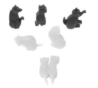 PRETYZOOM 6 Pezzi Bustina Di Tè Appesa Gatto Segnabicchieri Da Vino Marcatore Di Vino Fornitura Del Partito Etichette Per Marcatori Di Bevande in Silicone Incantesimi Di Vino Gel Di Silice