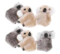 PRETYZOOM 6 Pezzi Fermagli per Chioma Koala in Peluche, Dolci e Delicati, per Bambine e Ragazze, Accessori per Feste e Spettacoli
