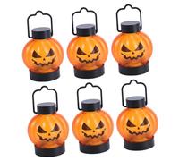 PRETYZOOM 6 Pezzi jack-o-lantern di halloween luci esterne di halloween paralume cinese candele led halloween led halloween arredamento lampada a a LED portato