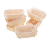 PRETYZOOM 6 Teglie Per Plumcake in Carta Con Stampo in Legno Antiaderente Per Toast Torte Pane Muffin E Pirottini Per La Cottura