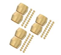 PRETYZOOM 60 Pezzi Raccordo a Compressione per Tubo Rame 1/4 Pollice in | Oro, per Linee Olio e Impianti Refrigerazione, Montaggio Rapido senza Saldatura o Svasatura