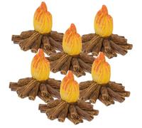 PRETYZOOM 6pezzi Mobili Per Bambole in Scala Ornamento Modello Fuoco Micro Fuoco Da Campo in Resina Modello Micro Decorazione in Miniatura Per Giardinaggio