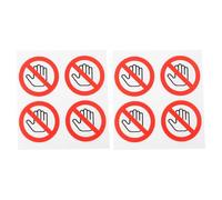 PRETYZOOM 8 Adesivi Adesivi di Avvertimento di Sicurezza Autoadesivi Diametro 25 Mm, Cartelli Non Toccare per Fabbriche Magazzini Uffici, Etichette Resistenti per Prevenzione Infortuni