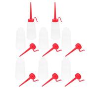 PRETYZOOM 8 Flaconi Applicatori di Olio per Macchine da Cucire da 160 Ml in Plastica con Contagocce a Pressione Ugello lungo per Lubrificazione Precisa e Gancio Sospensione Riutilizzabile