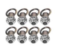 PRETYZOOM 8 Pezzi Gancio a Vite M10 per Lampadari e Luci Pendenti, Anello Bull Nose in Lega di Zinco e Ferro, Catena Sospesa Portatile e Versatile per Installazioni di Illuminazione