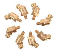 PRETYZOOM 8 Pezzi Ingrassatore in Ottone Mini 45° M4x0,7 per Cuscinetti | Filettatura Precisa, Montaggio Sicuro, Flusso Stabile, Finitura senza Bave, per Manutenzione Auto e Macchine