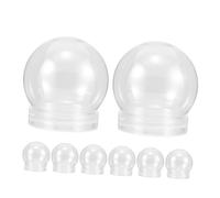 PRETYZOOM 8 Pezzi Sfere Neve Trasparenti Plastica con Tappi Vite Contenitori Rotondi Riutilizzabili per Decorazioni Natalizie e Progetti Diy Palline per