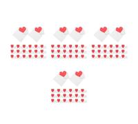 PRETYZOOM 96 Set Biglietti di Auguri a Cuore Pieghevoli con Buste Abbinate | Cartoncino Bianco, Formato Mini e Chiusura Affidabile, Kit Pronto da Inviare per Inviti e Regali