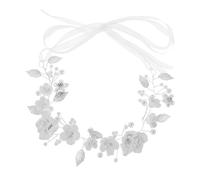 PRETYZOOM Accessori Capelli Sposa Handmade con Fiori in Argilla Bianca Decorazioni Eleganti per Damigelle e Bambine Cerchietto Nuziale Versatile per Acconciature Sposa