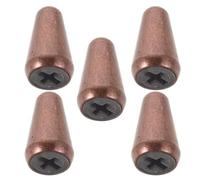 PRETYZOOM Accessori per Chitarra Elettrica 5 Pezzi Copertura Interruttore a Levetta in Ottone Rosso Rame, Tappo per Punta Braccio Tremolo, Compatibile Selettore Pickup a 3/5 Vie,