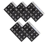 PRETYZOOM Adesivi per Scale Tamburo Handpan 5 Pezzi Neri Numerici Etichette Rimovibili per Principianti Accessori per Esercizi Musicali Note Chiare e Facile Applicazione