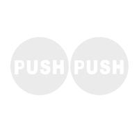 PRETYZOOM Adesivi Rotondi Push-pull per Porte in Vetro 2 Pezzi, Segnaletica Acrilica Bianca, per Casa, Ufficio, Negozio e Ristorante, Applicazione su Superfici Lisce come Vetro, Piastrelle