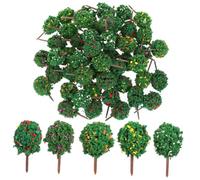 PRETYZOOM Albero Artificiale in Miniatura 50 Pezzi Robusto e Duraturo Decorazione per Accessori per Modellismo per Case delle