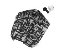 PRETYZOOM Barbiere Bianca Set Completo con Striscia di Carta per Collo Accessori da Parrucchiere per Protezione da Sostanze Chimiche e Capelli Tagliati Utilizzabile in Salone e Casa