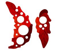 PRETYZOOM Battipenna Design a Foglia di Vite in Pvc Rosso per Chitarra Acustica Resistente alla Rottura Leggero, per Musicisti e Principianti