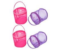 PRETYZOOM Borsa Portaoggetti per Filati da 4 Pezzi in Rete Traspirante Organizer Portatile per Uncinetto e Maglieria Cestino Porta Gomitoli 13X124 CM per Viaggi e Lavori Creativi