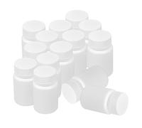 PRETYZOOM Bottiglie di Plastica Bianco 50ml in Hdpe, 20 Pezzi con Tappo a Vite Compatte per Conservare Capsule e Campioni, Perfette per Uso Ufficio e Outdoor