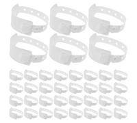 PRETYZOOM Braccialetti di Sicurezza Identificativi Monouso in Pvc Impermeabili e Resistenti Strappo, Confezione da 100 Pezzi di Colore Chiaro per Ospedali, Cliniche e Assistenza Pazienti