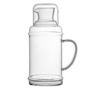 PRETYZOOM Brocca per Acqua in Vetro 1100ml Resistente al Freddo, Trasparente, per Ufficio e Intrattenere Ospiti, Set da 1 Pezzo