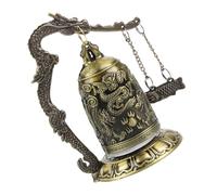 PRETYZOOM Campana a Forma di Drago Vintage in Bronzo Intagliato Ornamento da Tavolo in Metallo Piccolo e Decorazione per la Casa Scultura Feng Shui per Scrivanie e Librerie