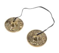 PRETYZOOM Campana di Meditazione Buddista in Rame Piatti per Yoga e Mindfulness, Strumento a Percussione Manuale per Rilassamento e Pratica Spirituale, Set Artigianale per Meditazione