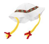 PRETYZOOM Cappello Accessorio Tradizionale Feste Oktoberfest con Doppie Trecce in Design Bavarese Eventi Tema Birra