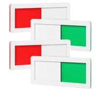 PRETYZOOM Cartelli Porta Ufficio 4 Pezzi Segnale Scorrevole Vuoto/occupato 10x4 Cm Bianco, Autoadesivi, Indicatori per Sale Riunioni e Privacy Sul Luogo di Lavoro