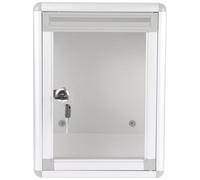 PRETYZOOM Cassetta Suggerimenti Serratura in Lega di Alluminio, Cassetta Postale Trasparente Rossa da Parete, Urna Elettorale Pubblica Multifunzionale per Ufficio e Luoghi Pubblici