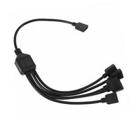 PRETYZOOM Cavo Splitter LED Argb 1 a 5 Connessione 4pin per Ventole e Raffreddamento Abs Nero