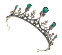 PRETYZOOM Cerchietto Corona Vintage per Sposa in Lega con Pietre Decorative, Accessorio Elegante e Luminoso per Occasioni Speciali e Anniversari