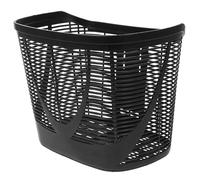 PRETYZOOM Cestino per Bicicletta in Plastica Resistente Nero Cestello Ovale da Manubrio per Bici e Monopattino Elettrico Accessorio per City Bike e Scooter Installazione Senza Attrezzi