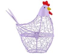 PRETYZOOM Cestino Per Uova Forma Di Gallina Ferro Cesto Decorativo Per Cucina e Casa Pratico e Creativo Per Conservare Uova Frutta e Verdura Design Compatto e Stile Unico